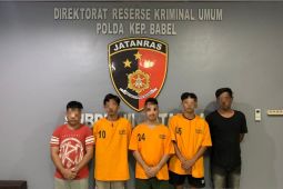 Jatanras Polda Babel ringkus lima pemuda pencuri tiang akses internet