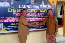 Bupati Bangka meluncurkan aplikasi Sijamur Desa Karya Makmur