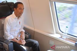 Presiden Jokowi uji coba kereta cepat Jakarta-Bandung