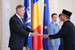 Dubes RI Meidyatama serahkan surat kepercayaan ke Presiden Rumania