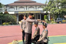 Ditsamapta Polda Banten gelar upacara Pembaretan Bintara remaja