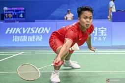 Pebulu tangkis Ginting lolos ke babak kedua nomor perseorangan Asian Games 2022