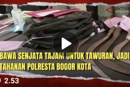 Bawa senjata tajam untuk tawuran, malah jadi tahanan Polresta Bogor Kota