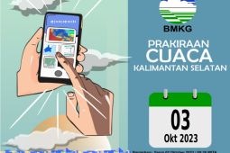 Cuaca seluruh Kalsel cerah berawan siang hingga malam hari