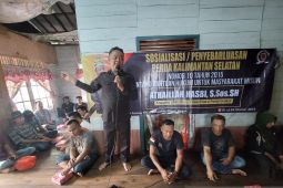 Anggota DPRD Kalsel Athaillah sosialisasikan Perda bantuan hukum bagi masyarakat miskin