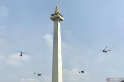 Peringatan HUT ke-78 TNI di Monas jadi ajang unjuk kekuatan pasukan dan alutsista NKRI