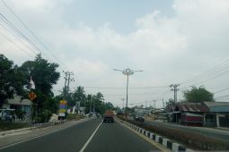 Kota Tanjung Pandan diliputi kabut asap  akibat kebakaran hutan