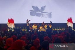 Jokowi tak sapa Kaesang dalam pidato konsolidasi relawan di Bogor
