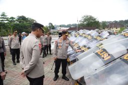 Polda Maluku gelar latihan simulasi Sispamkota jelang Pemilu 2024