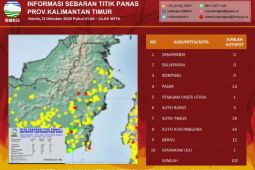 BMKG: Titik panas di Kaltim  turun dari 173 menjadi 102