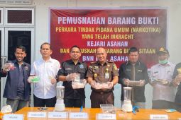 Kejari Asahan bersama BNNK musnahkan barang bukti narkotika