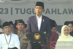 Presiden Jokowi minta semangat hari santri selalu dipegang teguh sesuai konteks saat ini