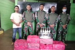 Satgas pamtas RI berhasil gagalkan penyelundupan miras asal Malaysia