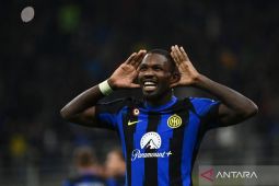 Liga Italia - Gol semata wayang Thuram bawa Inter Milan tundukkan tamunya AS Roma