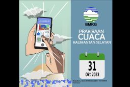 Selasa siang, BMKG prediksi terjadi hujan di wilayah Kalsel