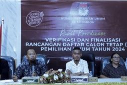 KPU Ambon tetapkan 587 Bacaleg masuk DCT Pemilu 2024