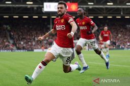 Gol Bruno Fernandes ke gawang Fulham bawa MU kembali ke jalur kemenangan