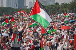 Aksi akbar Bela Palestina di Monas