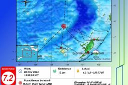 Gempa magnitudo 7,2 guncang Tepa MBD dirasakan hingga Ambon