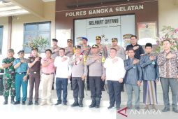 Kapolda Babel tinjau kesiapan pengamanan pemilu di Bangka Selatan