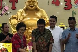 Rudolf Saragih berbahasa Mandarin di HUT Vihara Maitreya Kirti Perdagangan