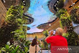 Menikmati sensasi teknologi di Terminal 2 Bandara Changi