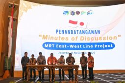 RI dan Jepang teken MoD proyek MRT Koridor Timur-Barat fase 1 tahap 1