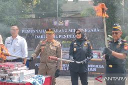 Bea Cukai Bogor musnahkan 4.600 batang rokok ilegal hasil penyitaan