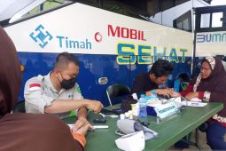 Warga Tanjung antusias datangi mobil sehat PT Timah, bisa berobat lebih dekat dan gratis