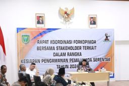 Wali Kota Madiun Maidi minta sinergi Forkopimda wujudkan Pemilu 2024 aman