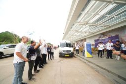 Damri uji coba rute Stasiun KA Cepat Halim-Bandara Soetta tingkatan konektivitas transportasi