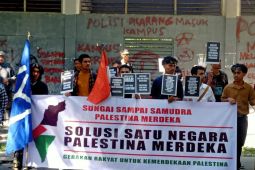 Mahasiswa Unpatti Ambon aksi damai dukung kemerdekaan Palestina