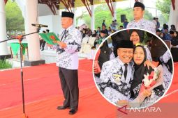 Wali Kota Tanjung Balai irup HGN, Ketua PPK dapat karangan bunga