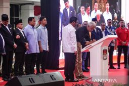 Peserta Pilpres 2024 teken komitmen kampanye pemilu damai