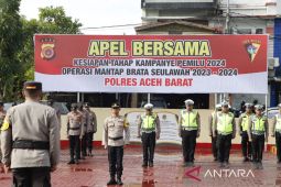 Polres Aceh Barat kerahkan 97 personel amankan kampanye Pemilu 2024
