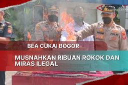 Bea Cukai Bogor musnahkan rokok dan miras ilegal