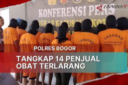 Polres Bogor tangkap 14 penjual obat terlarang