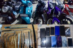Belasan orang geng motor bersenjata tajam diringkus Polres Banjabaru
