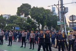 Jalan di depan KPU RI sudah ditutup jelang debat Capres 2024
