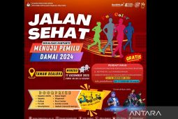 KPU Babel gelar jalan sehat "Sosialisasi Kampanye Menuju Pemilu Damai 2024"