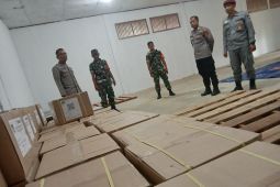 Surat suara Pilpres di KPU Tanjabtim dijaga ketat aparat keamanan