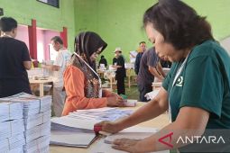 KPU Kota Serang temukan surat suara rusak saat penyortiran