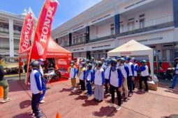 Honda ajarkan safety riding di Morowali Tema "Kerja keras bebas cemas menjadi generasi #Cari_aman"