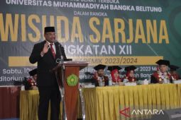 Hadiri wisuda Universitas Muhammadiyah, Pj Gubernur Babel: Jadilah job creator bukan job seeker