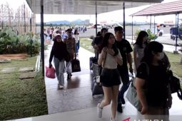 Pergerakan penumpang libur Natal di bandara Belitung tembus 2.893 orang