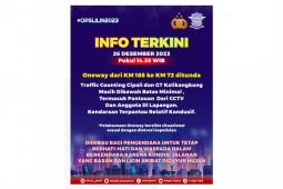 Penerapan satu arah di GT Palimanan hingga Tol Cikampek ditunda
