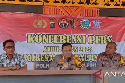 Jumlah tindak pidana ditangani Polresta Pangkalpinang turun 60 persen