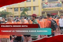Polresta Bogor Kota tangkap 25 tersangka kasus narkoba