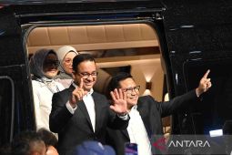Penampilan tiga paslon saat tiba di lokasi Debat Pilpres