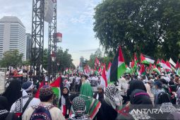 Masyarakat peringati 100 hari genosida Gaza di depan Kedubes AS